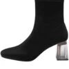 PULL & BEAR Transparent Heel - Stivaletti Con Tacco - Black