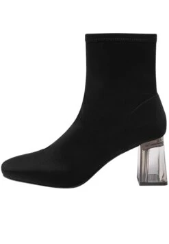 PULL & BEAR Transparent Heel - Stivaletti Con Tacco - Black
