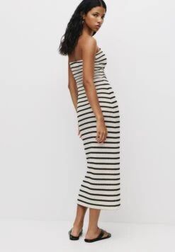 PULL & BEAR STRIPED - MIDI - Tubino - Beige -Pull & Bear 01675dc4afca44cfaebdfa9bc61f0b94