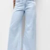 PULL & BEAR Wide-Leg With BeltJeans A ZampaBlue Denim Donna Jeans PUC21N0LD-K11 -Pull & Bear 018741ff0a984a37a1404900ced044e8