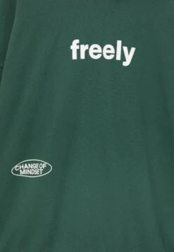 PULL & BEAR Contrast Slogan - Felpa Con Cappuccio - Dark Green -Pull & Bear 01b6cad68a484f17adf8592fa4b40091