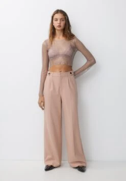 PULL & BEAR Maglietta A Manica LungaLight Pink Donna T-shirt E Top PUC21D2KO-J11 -Pull & Bear 01b9ad18579e4cc2bda06cbfb8fd2d32