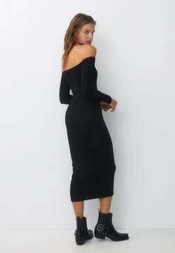 PULL & BEAR Ribbed Off-The-ShoulderVestito Di MaglinaBlack Donna Vestiti PUC21C16O-Q11 -Pull & Bear 0206578fbf65489e8a315a7e9dc6a2db