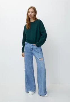 PULL & BEAR Round NeckFelpaDark Green Donna Felpe PUC21J110-M13 -Pull & Bear 02aedb5e4d534c0d8378e59876793c7f