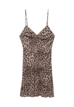 PULL & BEAR PRINTED - Vestito Casual - Brown -Pull & Bear 0327549597de469fb8b07e5222981515