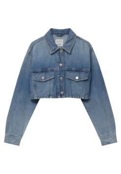 PULL & BEAR CroppedGiacca Di JeansStone Blue Denim Donna Giacche E Blazer PUC21G0HN-K11 -Pull & Bear 03305a0a59c8481e997ac995efa993bd