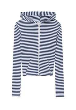 PULL & BEAR Hooded StripedFelpa Con ZipDark Blue Donna Felpe PUC21J10K-K11 11 PULL & BEAR Hooded StripedFelpa Con ZipDark Blue Donna Felpe PUC21J10K-K11 -Pull & Bear 038511f794de4684a530088ec611b098