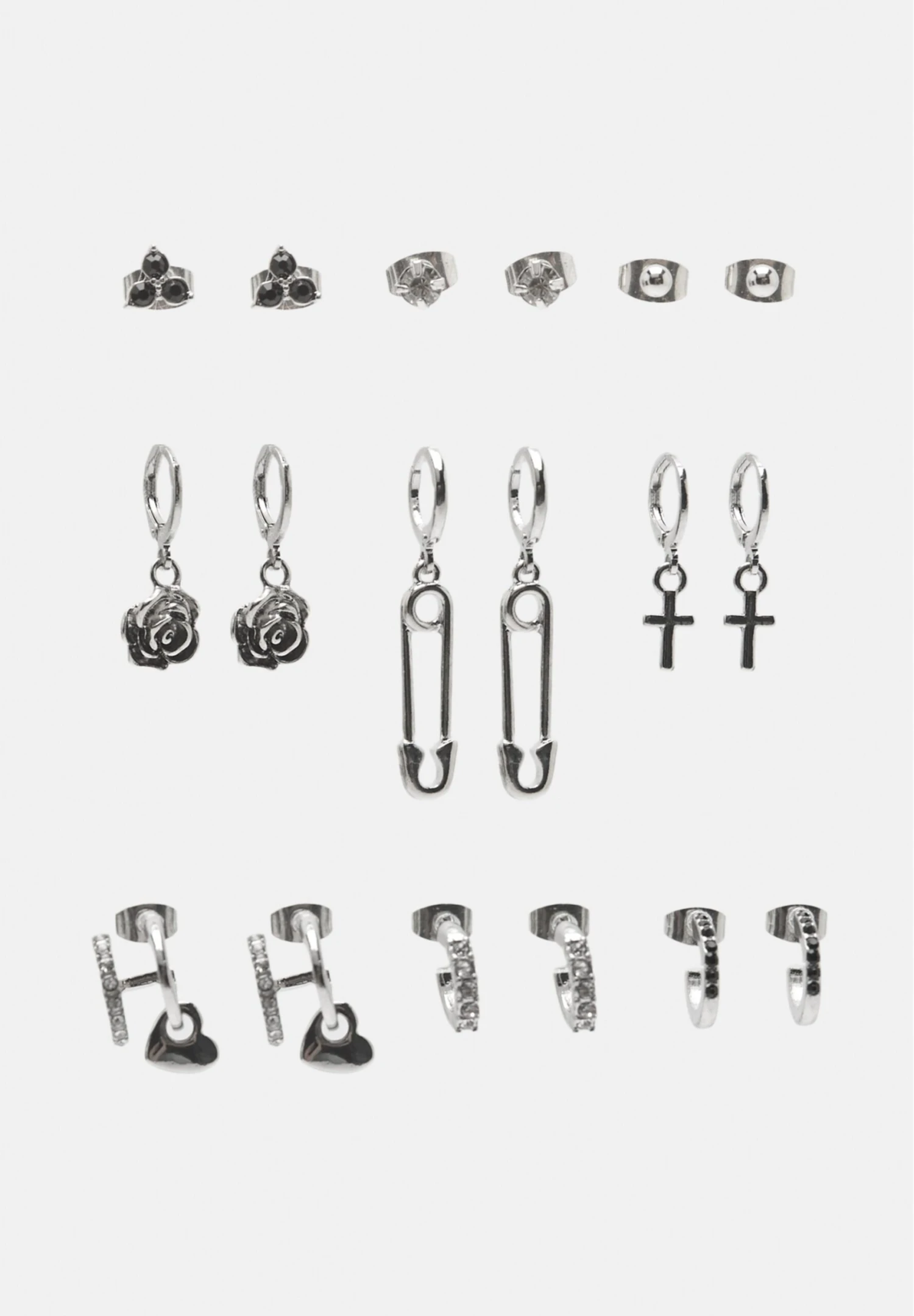 PULL & BEAR 9-Pack Of CrossOrecchiniSilver Coloured Donna Gioielli PUC51L0H8-D11 3 PULL & BEAR 9-Pack Of CrossOrecchiniSilver Coloured Donna Gioielli PUC51L0H8-D11