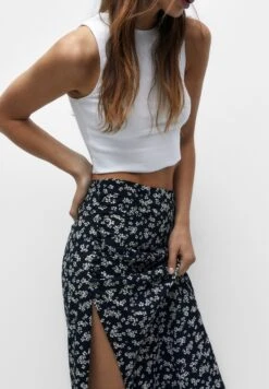 PULL & BEAR FloralGonna A TubinoBlack Donna Gonne PUC21B0JX-Q11 -Pull & Bear 04abcd595f1c4c4b8e7ca66c36630510