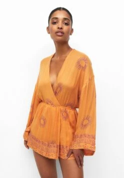 PULL & BEAR Printed RusticTuta JumpsuitOrange Donna Tute Jumpsuit PUC21T0A7-H11