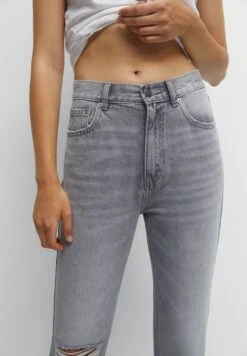 PULL & BEAR Ripped- Jeans A Sigaretta - Grey -Pull & Bear 05313070eea145d39ba12a527f79bce1