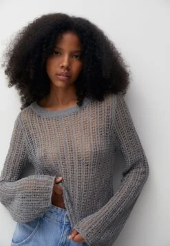 PULL & BEAR Openwork With Flared SleevesMaglioneLight Grey Donna Maglieria PUC21I0OP-C11 12 PULL & BEAR Openwork With Flared SleevesMaglioneLight Grey Donna Maglieria PUC21I0OP-C11 -Pull & Bear 0756ae0edbc54f7e89ca97b113fd6623