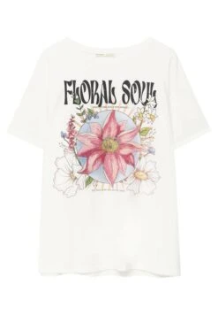 PULL & BEAR Short Sleeve FloralT-Shirt Con StampaWhite Donna T-shirt E Top PUC21D2GA-A11 -Pull & Bear 07b6fafd58854a178e13b801964d51c2