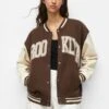 PULL & BEAR BrooklynGiubbotto BomberDark Brown Donna Giacche E Blazer PUC21U0G2-O11