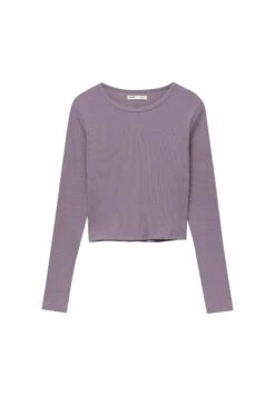 PULL & BEAR BasicMaglietta A Manica LungaPurple Donna T-shirt E Top PUC21D2IS-I11 -Pull & Bear 0c7ebc14afd7480a9dbf3ba8d2bf9826