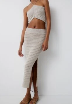 PULL & BEAR Crochet - Gonna A Campana - Camel