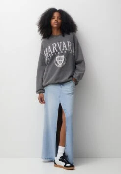 PULL & BEAR HarvardFelpaDark Grey Donna Felpe PUC21J11N-C11 -Pull & Bear 1133b2a91cec48b19ad8c28ceaafa046