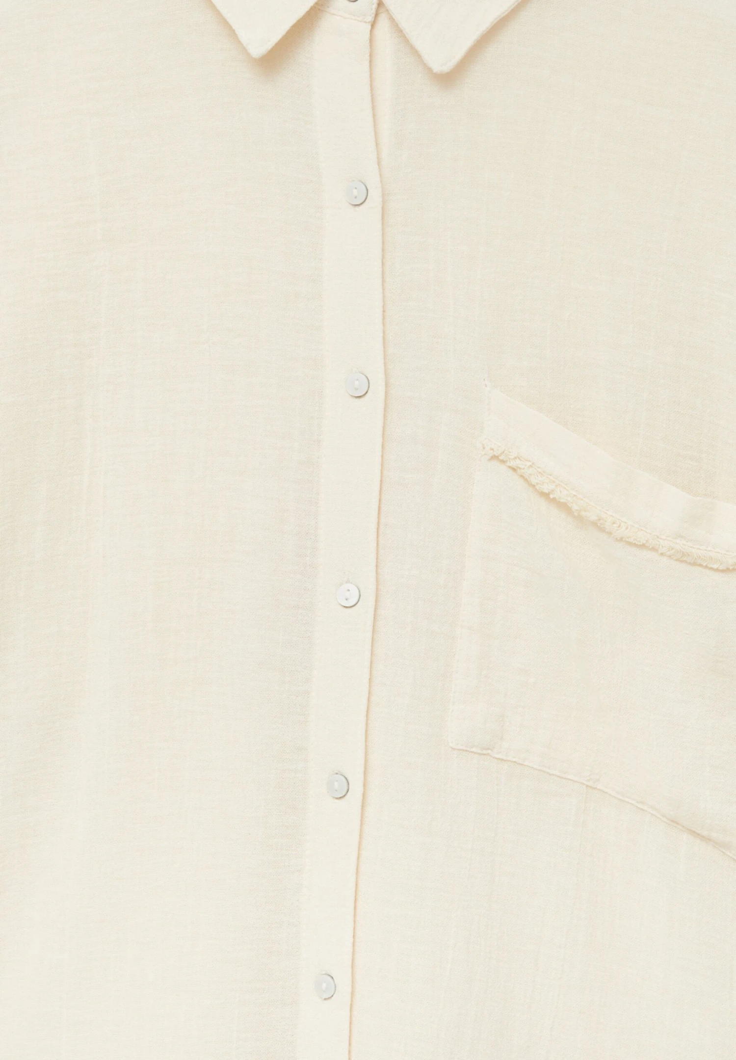 PULL & BEAR Rustic Oversize With Frayed-Trim PocketCamiciaWhite Donna Camicie E Bluse PUC22D0K6-A11 8 PULL & BEAR Rustic Oversize With Frayed-Trim PocketCamiciaWhite Donna Camicie E Bluse PUC22D0K6-A11 - immagine 6