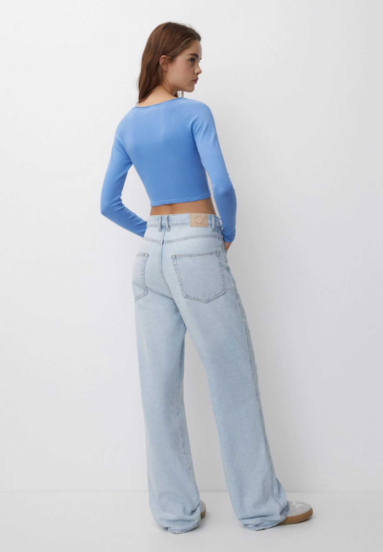 PULL & BEAR CroppedMaglioneBlue Denim Donna Maglieria PUC21I0OZ-K11 5 PULL & BEAR CroppedMaglioneBlue Denim Donna Maglieria PUC21I0OZ-K11 - immagine 3