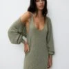 PULL & BEAR Arm WarmersCardiganKhaki Donna Maglieria PUC21I0OI-N11