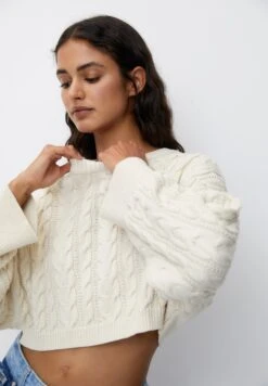 PULL & BEAR Short CableMaglioneBeige Donna Maglieria PUC21I0OS-B11 -Pull & Bear 1434639d645e43ceb72cecd2b596664f