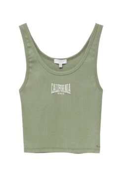PULL & BEAR California CropTopGreen Donna T-shirt E Top PUC21D2HU-M11 -Pull & Bear 143b5aff2bd040bcb52850cb189c701f