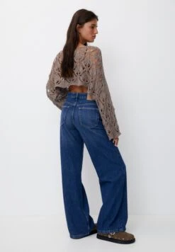 PULL & BEAR Openwork Cropped Wavy FinishMaglioneBrown Donna Maglieria PUC21I0OO-O11 -Pull & Bear 14be6ac78eb24fe1b728ecb90a93073d