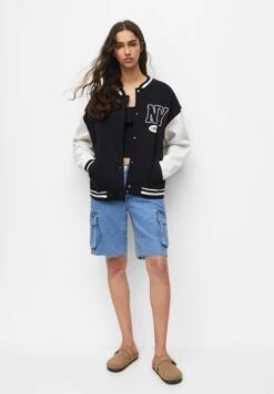 PULL & BEAR NyGiubbotto BomberBlack Donna Giacche E Blazer PUC21U0G3-Q11 -Pull & Bear 1542feab183b4444bb10e535983a0487