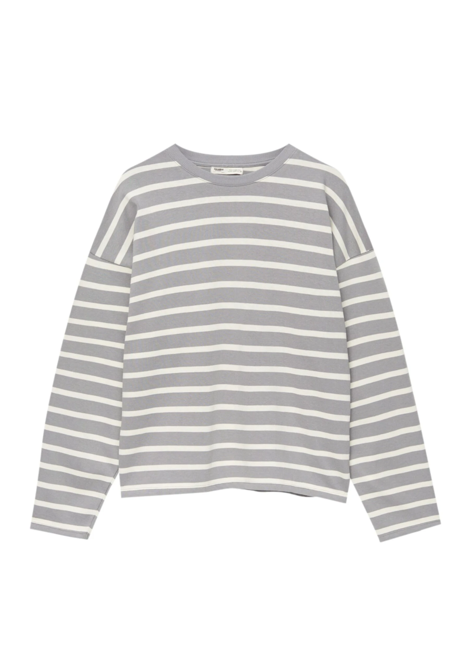 PULL & BEAR Basic StripeMaglietta A Manica LungaGrey Donna T-shirt E Top PUC21D2J6-C11 7 PULL & BEAR Basic StripeMaglietta A Manica LungaGrey Donna T-shirt E Top PUC21D2J6-C11 - immagine 5