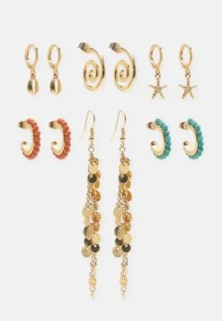 PULL & BEAR Pack Of 6 Pairs Of BohoOrecchiniGold Coloured Donna Gioielli PUC51L0D6-F11 -Pull & Bear 186038dca9de4146af447689b48708df