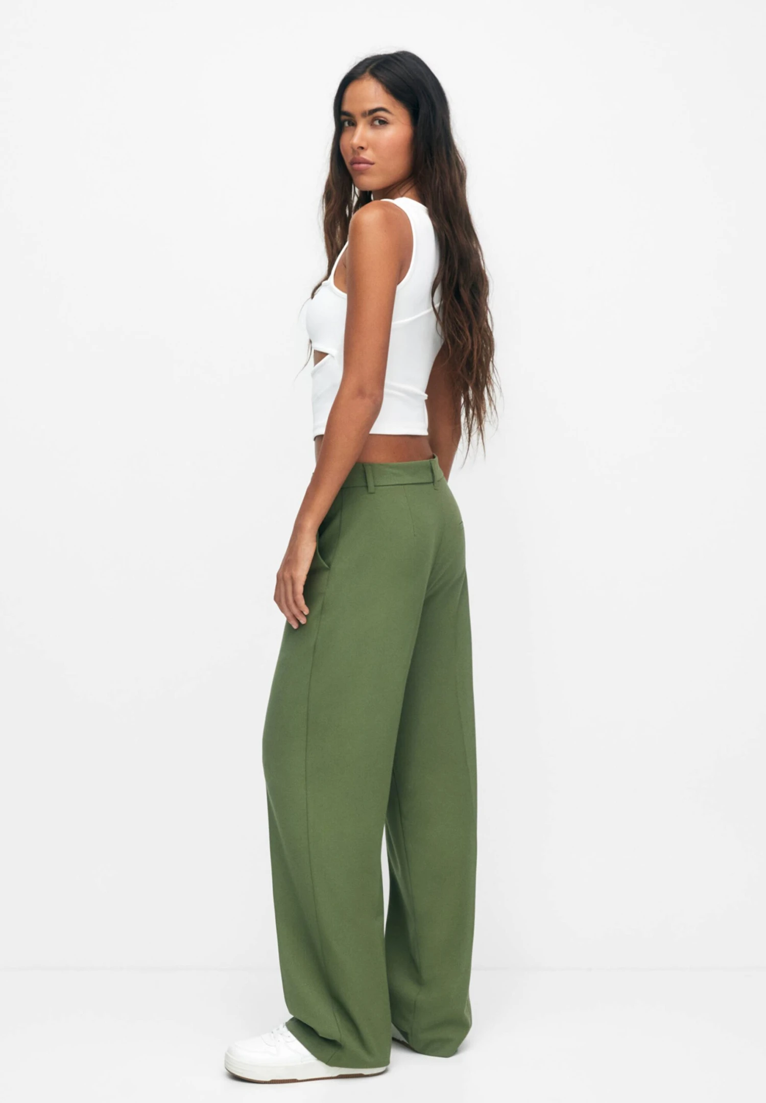 PULL & BEAR Darted SmartPantaloniGreen Donna Pantaloni PUC21A0SV-M11 5 PULL & BEAR Darted SmartPantaloniGreen Donna Pantaloni PUC21A0SV-M11 - immagine 3