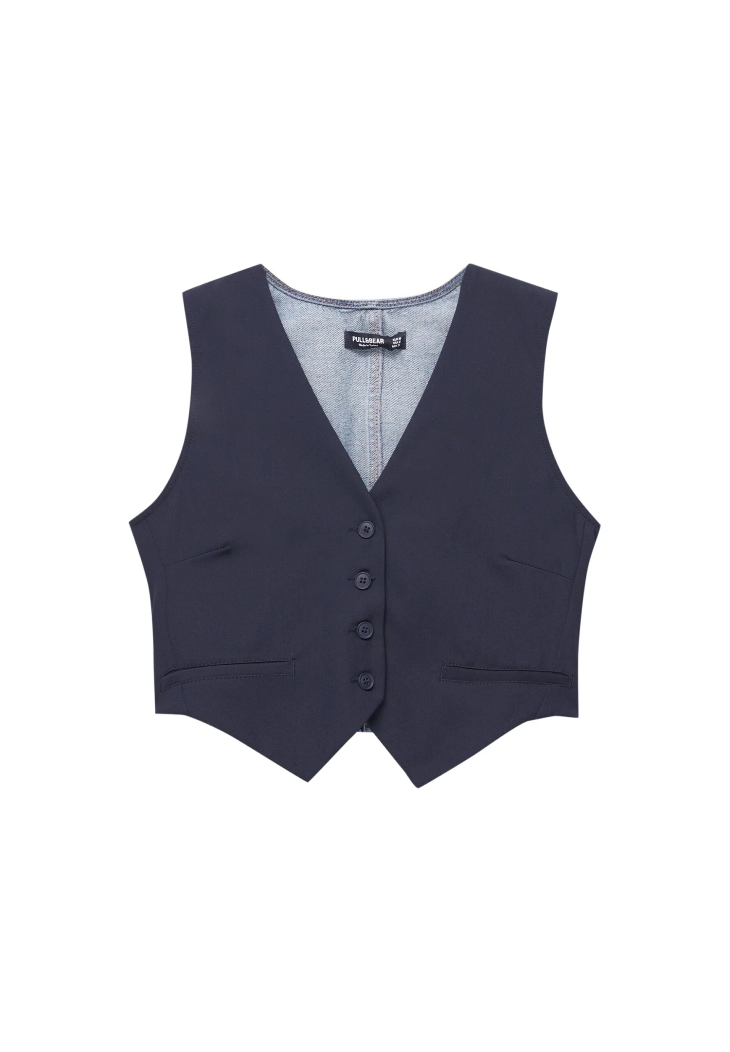 PULL & BEAR ContrastSmanicatoDark Blue Donna Giacche E Blazer PUC21G0IW-K11 8 PULL & BEAR ContrastSmanicatoDark Blue Donna Giacche E Blazer PUC21G0IW-K11 - immagine 6