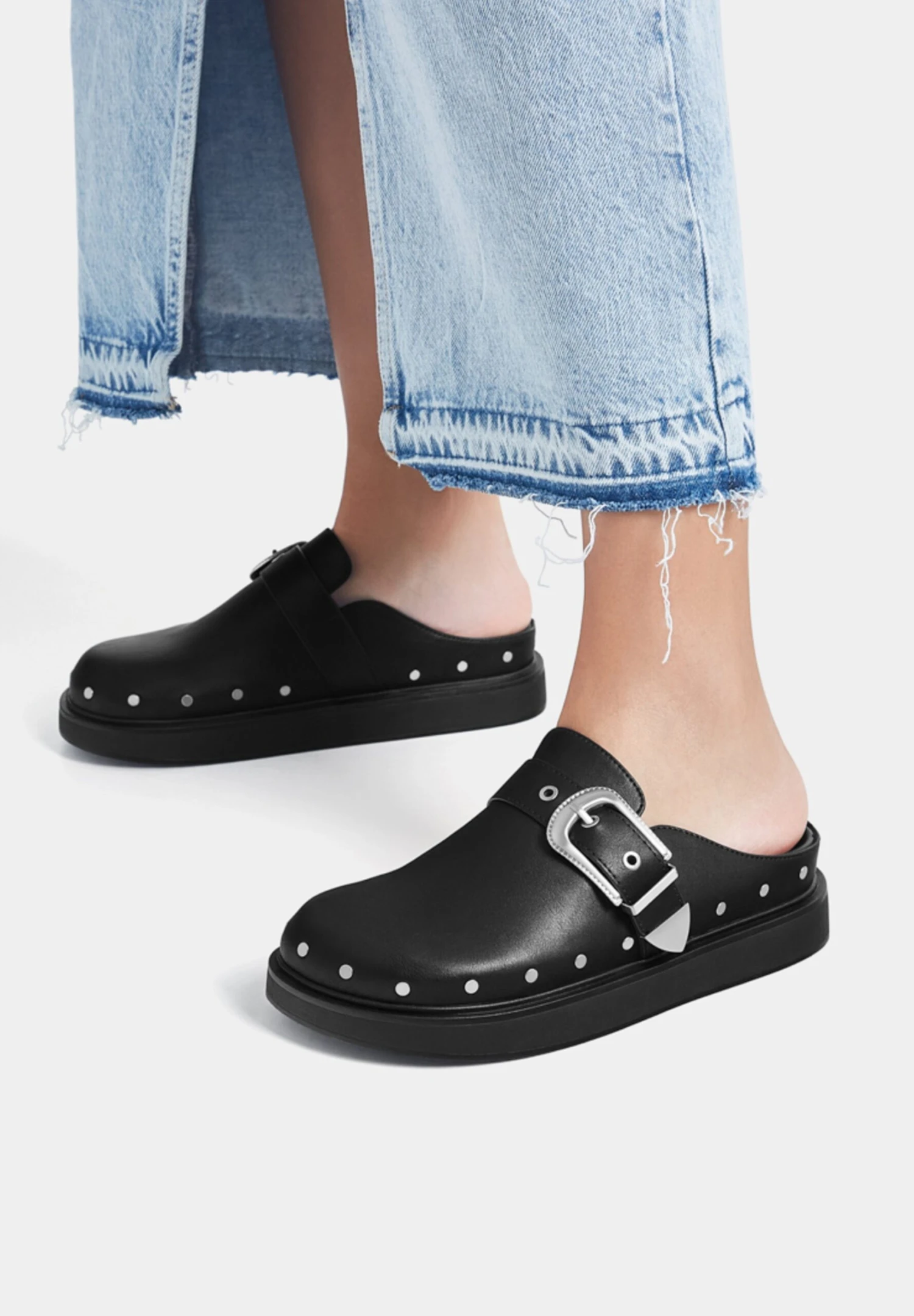 PULL & BEAR Studded - Ciabattine - Black 3 PULL & BEAR Studded - Ciabattine - Black