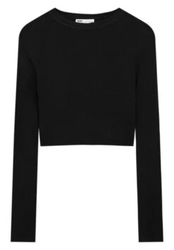 PULL & BEAR Cropped MaglioneMottled Black Donna Maglieria PUC21I0MU-Q11 -Pull & Bear 1aaf3292e9f74b4c9da2b804d66e52cd
