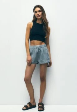 PULL & BEAR Flowing With PocketsShortsGrey Donna Shorts PUC21S0E8-C11 -Pull & Bear 1ad09697c30f44f9abd54f8113ed02d5