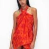 PULL & BEAR Floral Print Sarong - Accessorio Da Spiaggia - Orange -Pull & Bear 1ca2d5ca61fb497092a26c61932f8fd8
