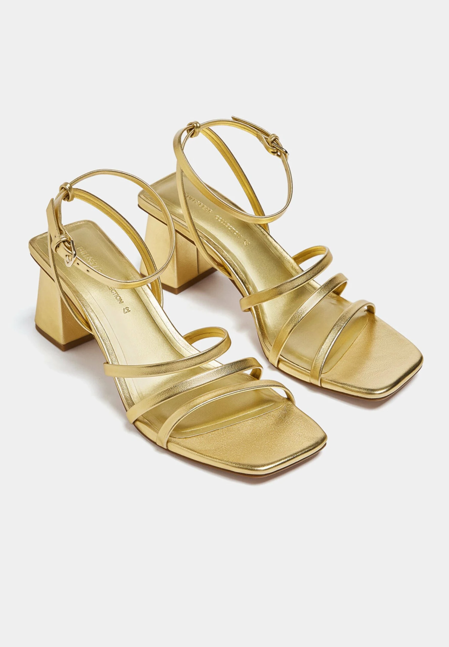 PULL & BEAR Strappy Heeled - Sandali - Gold Coloured 4 PULL & BEAR Strappy Heeled - Sandali - Gold Coloured - immagine 2