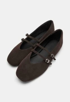PULL & BEAR FLAT BALLERINAS - Ballerine Con Cinturino - Brown -Pull & Bear 200f89b6b3e84ac48ff7fb02dc641d0f