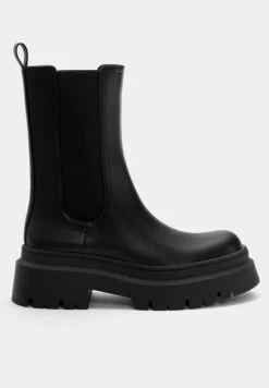 PULL & BEAR DISTRESSED CHUNKY - Stivaletti Con Plateau - Black -Pull & Bear 22dcbcfefa6045858c3d79efb2178ae7