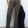 PULL & BEAR Pantaloni CargoKhaki Donna Pantaloni PUC21A0PE-N11 -Pull & Bear 23699fcaac81458bad0c8a7ddb432630