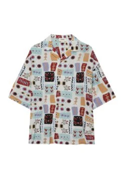 PULL & BEAR Print Short SleeveCamiciaWhite Donna Camicie E Bluse PUC210099-A11 -Pull & Bear 242d289afe4341e989710c7587c847e6