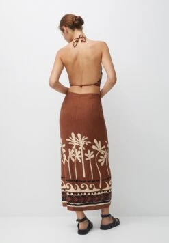 PULL & BEAR Printed MidiGonna A CampanaLight Brown Donna Gonne PUC21B0KD-O11 -Pull & Bear 2747411a30ed4ce4a5341db0f24837a0