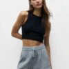 PULL & BEAR Flowing With PocketsShortsGrey Donna Shorts PUC21S0E8-C11 -Pull & Bear 2780116562d845cfbf4a282cdf9701d7