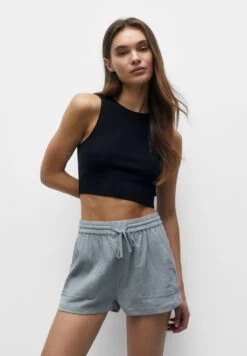 PULL & BEAR Flowing With PocketsShortsGrey Donna Shorts PUC21S0E8-C11