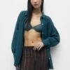PULL & BEAR Rustic Oversized CamiciaGreen Donna Camicie E Bluse PUC21E0YU-M12