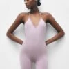 PULL & BEAR Seamless HalterTuta JumpsuitLilac Donna Tute Jumpsuit PUC21T0AA-I11 1 PULL & BEAR Seamless HalterTuta JumpsuitLilac Donna Tute Jumpsuit PUC21T0AA-I11 -Pull & Bear 28fee90d9b6149fe924c14f48267cf6d