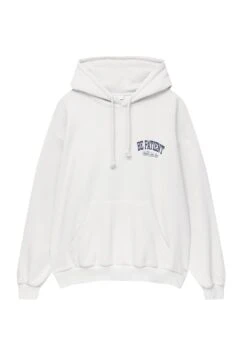 PULL & BEAR Printed- Felpa Con Cappuccio - White -Pull & Bear 292d693620c94d74b049e11c60aaf5ef