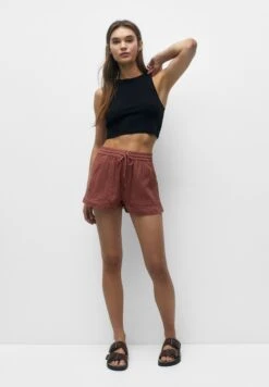 PULL & BEAR Flowing With PocketsShortsLight Brown Donna Shorts PUC21S0E8-O11 -Pull & Bear 2af8e384cec14982b0be6a700c7d568b