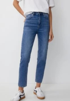 PULL & BEAR Basic Mom ComfortJeans A SigarettaBlue Denim Donna Jeans PUC21N0M3-K12