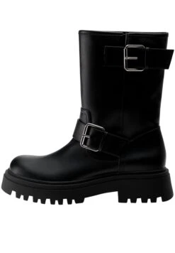 PULL & BEAR With Buckles Stivaletti Texani / BikerBlack Donna Stivaletti PUC11N05D-Q11